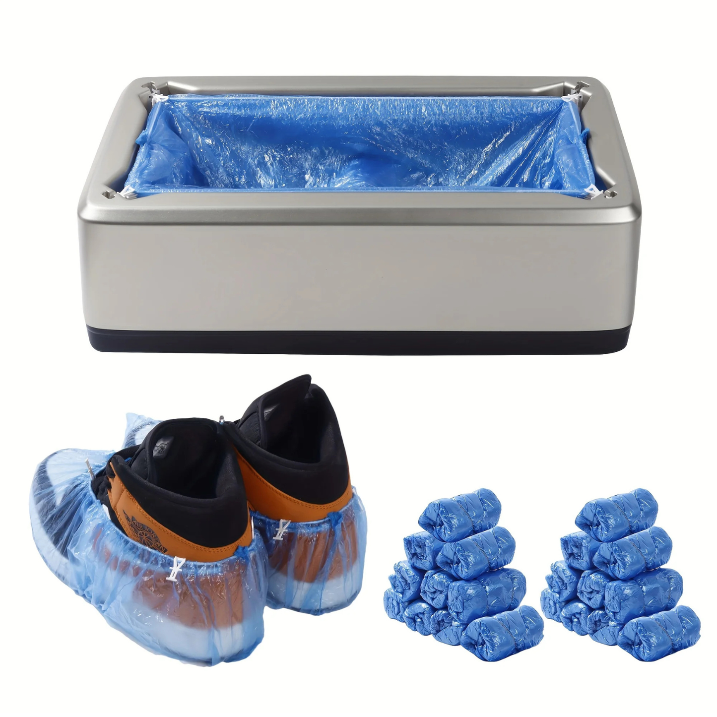 Automatic Hands-Free Shoe Cover Dispenser | Cordless Floor Protection