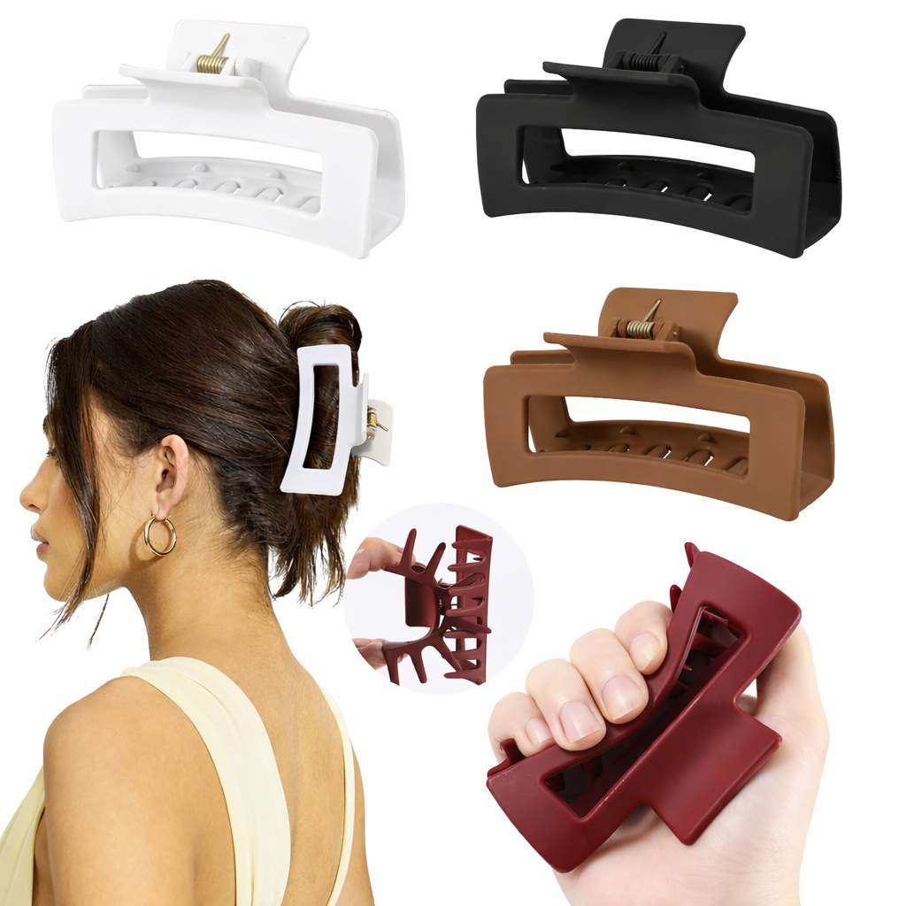 Onbreekbare siliconen zachte haarklem | 10 cm grote antislip grip
