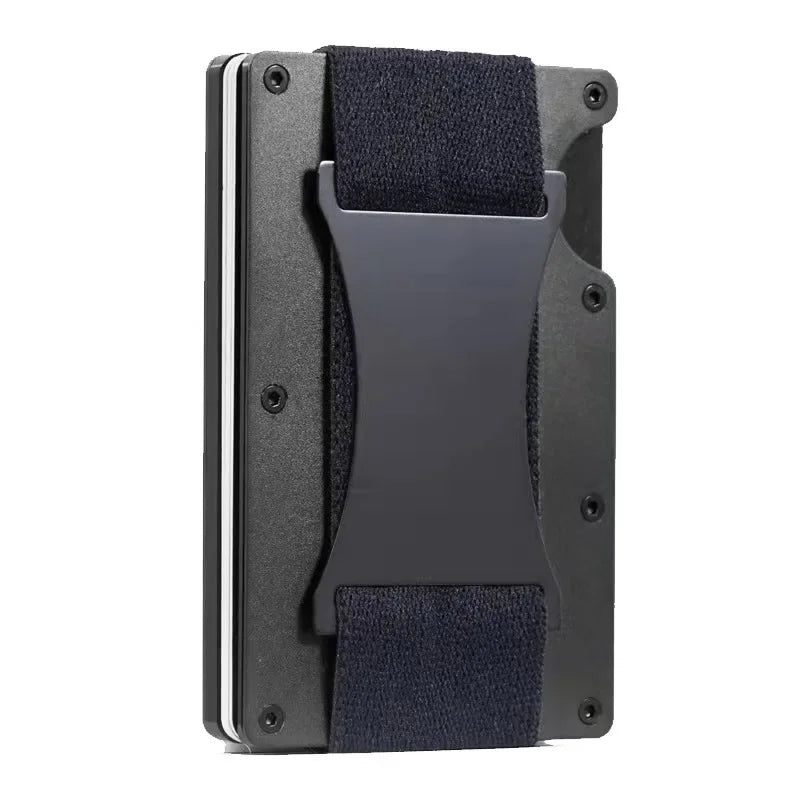 Minimalistische RFID-blokkerende aluminium portemonnee | Slanke metalen kaarthouder