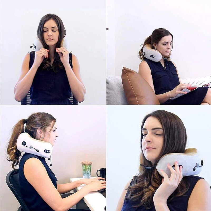 2-in-1 Shiatsu Nekmassager & Reiskussen | Diepe weefsel kneding