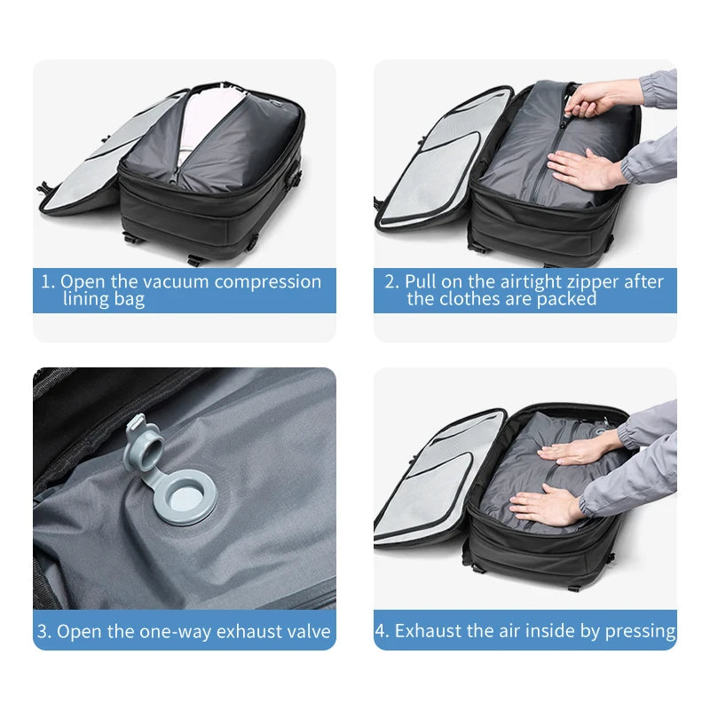 60L Vacuüm Compressie Reistas | Ruimtebesparende handbagage