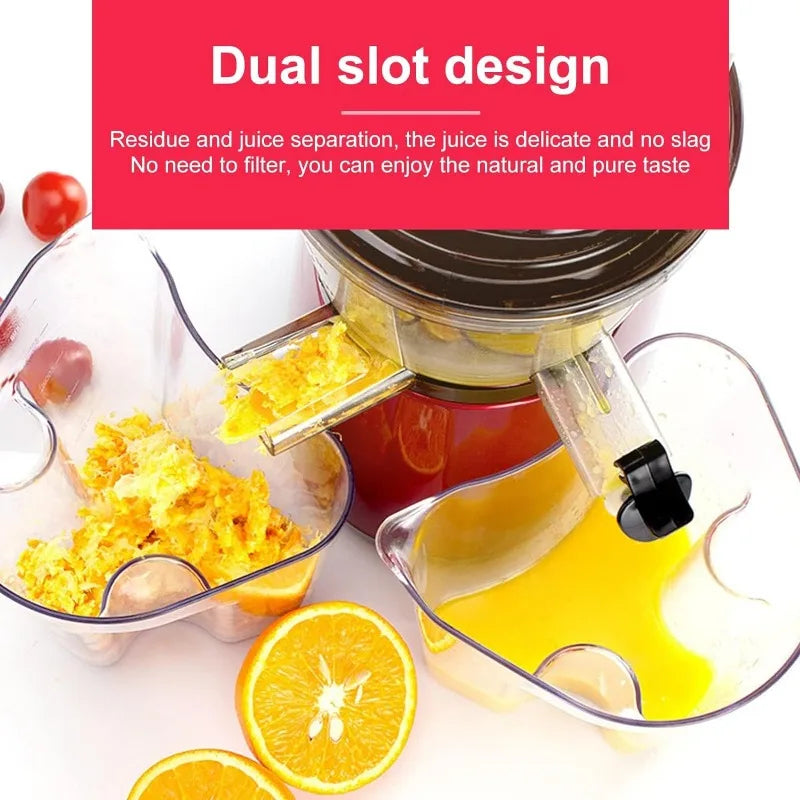 Slowjuicer met koude persing | 5-inch brede vulopening & hoge sapopbrengst