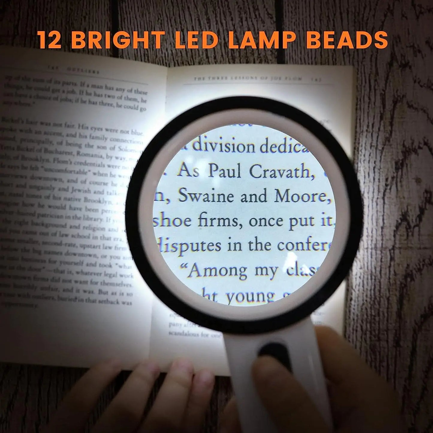 30X Handheld Magnifying Glass | 12 LED High-Definition Lens