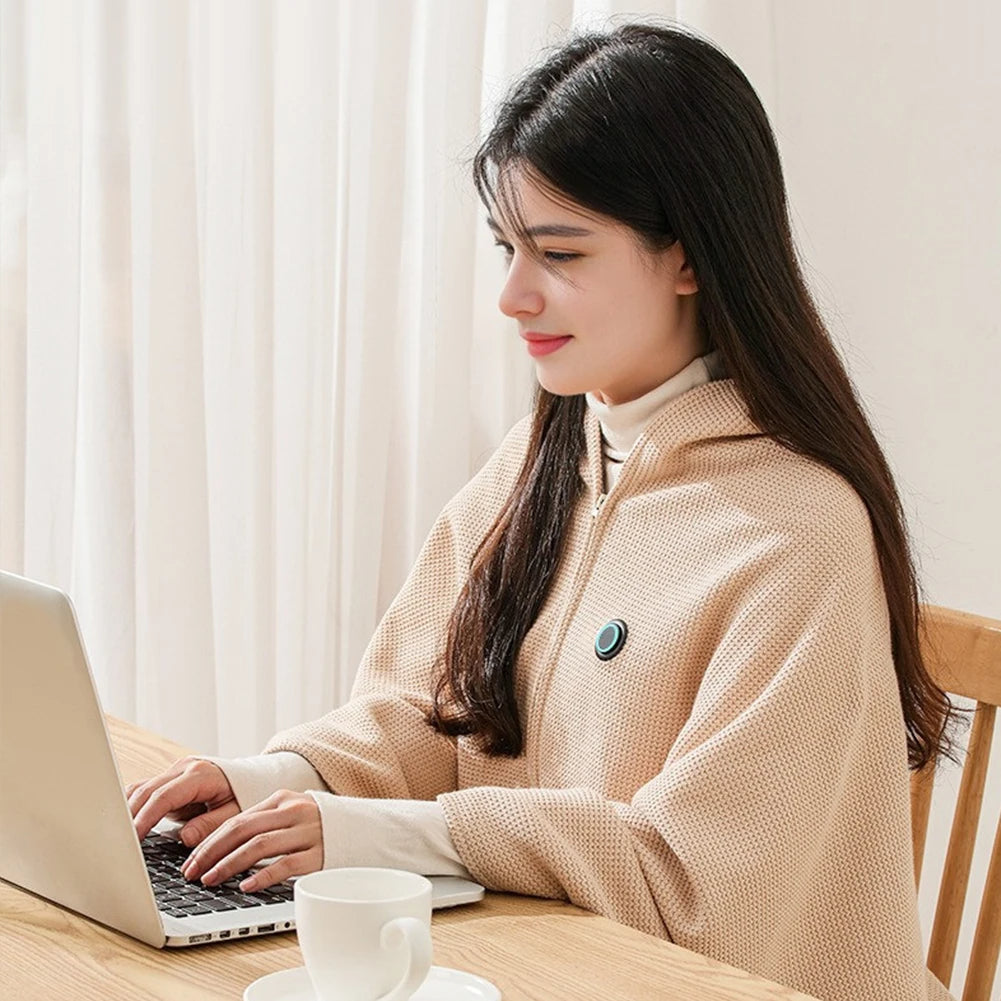 Draagbare Elektrische Verwarmde Deken | 8-Zone USB Verwarmde Sjaal & Poncho