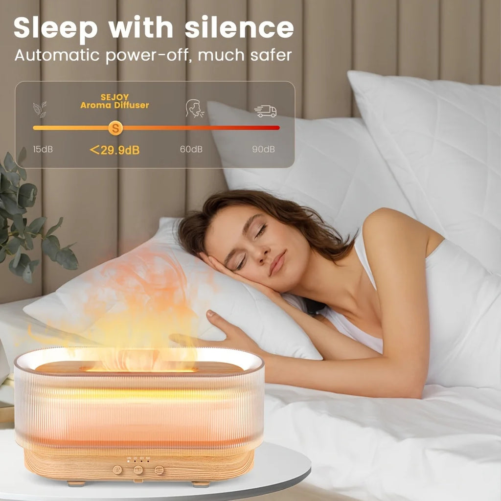 300 ml Lucht Vlam Luchtbevochtiger | Realistisch Vuur Effect Aroma Diffuser