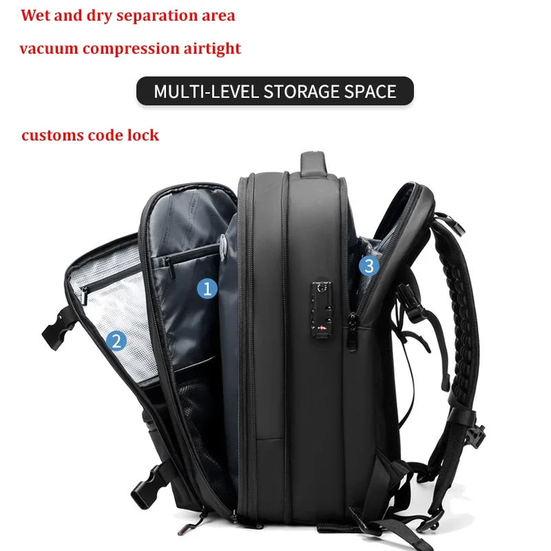 60L Vacuüm Compressie Reistas | Ruimtebesparende handbagage