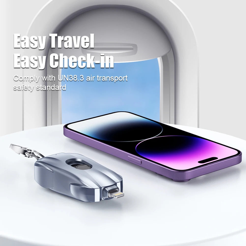 Mini Sleutelhanger Noodstroom Pod | 1500mAh Instant Reserveoplader