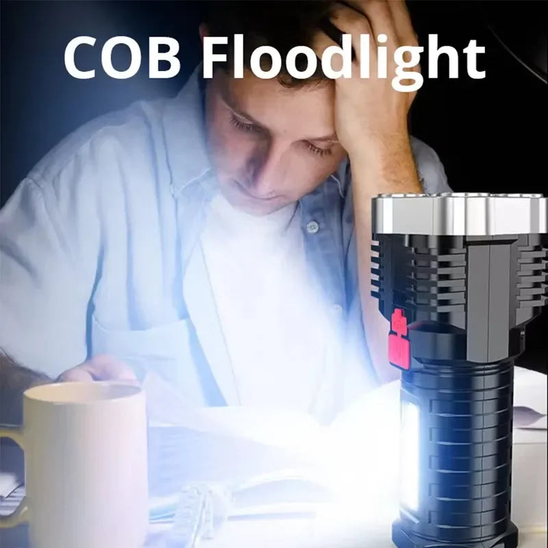 Hoogvermogen LED Zaklamp | 100m Bereik Oplaadbare Zaklamp