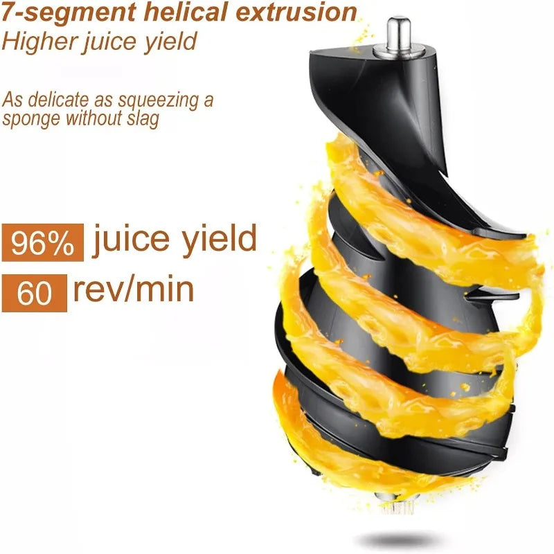 Slowjuicer met koude persing | 5-inch brede vulopening & hoge sapopbrengst