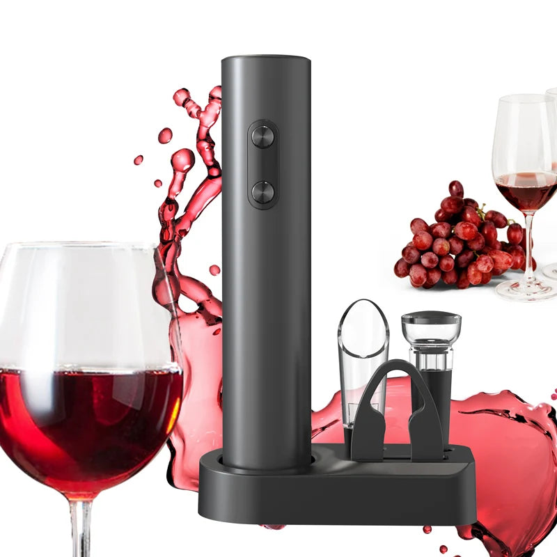 7-in-1 Elektrische Wijnopener & Bewaarset | Complete Connaisseur Kit