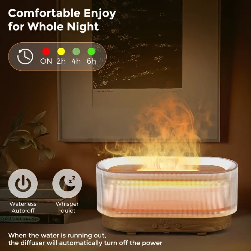 300 ml Lucht Vlam Luchtbevochtiger | Realistisch Vuur Effect Aroma Diffuser