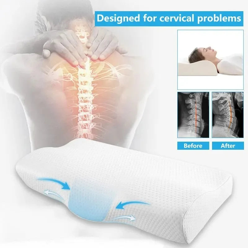 Butterfly Orthopedisch Traagschuim Kussen | Langzaam Herstellende Cervicale Ondersteuning