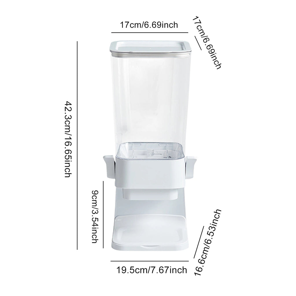 5L Graandispenser & Opslagcontainer voor Droog Voedsel | Luchtdicht & Geschikt voor op het Aanrecht