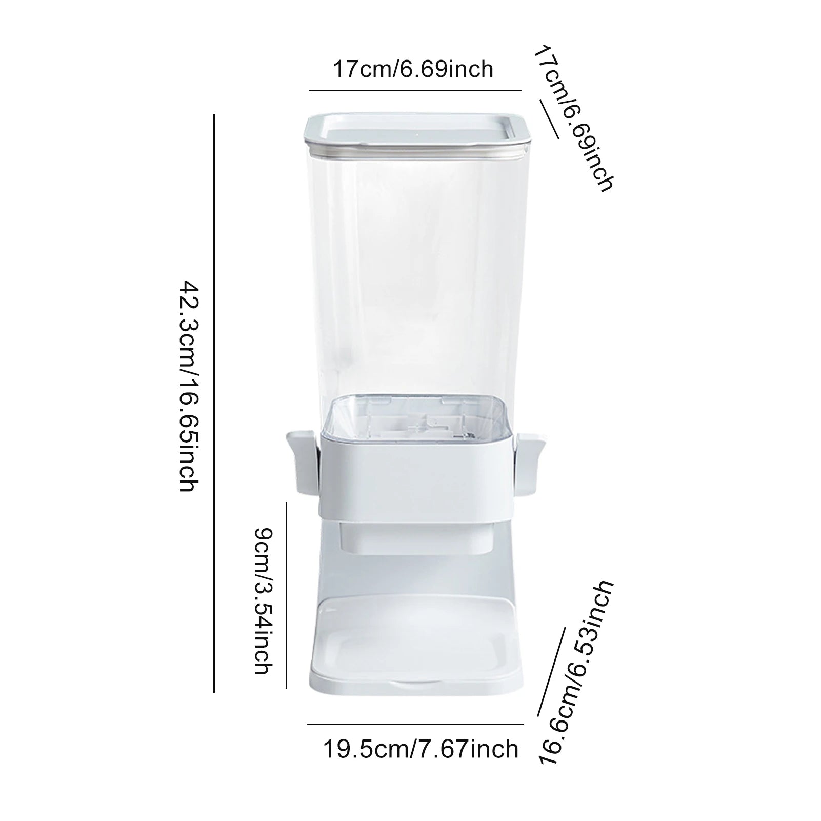 5L Graandispenser & Opslagcontainer voor Droog Voedsel | Luchtdicht & Geschikt voor op het Aanrecht