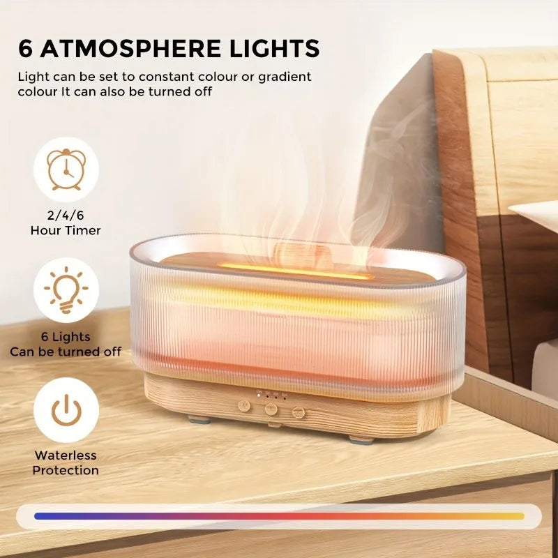 300 ml Lucht Vlam Luchtbevochtiger | Realistisch Vuur Effect Aroma Diffuser