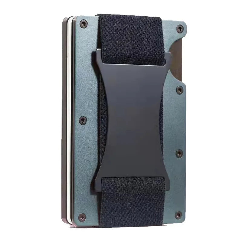 Minimalistische RFID-blokkerende aluminium portemonnee | Slanke metalen kaarthouder