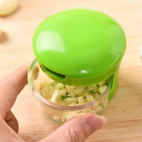 4-in-1 Knoflookpers & Snijder Set | Professionele Hakmolen met Siliconen Schilmesje