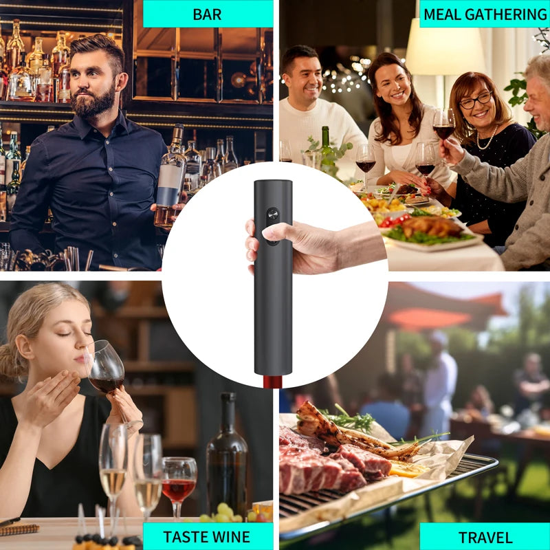 7-in-1 Elektrische Wijnopener & Bewaarset | Complete Connaisseur Kit