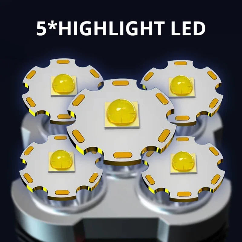Hoogvermogen LED Zaklamp | 100m Bereik Oplaadbare Zaklamp