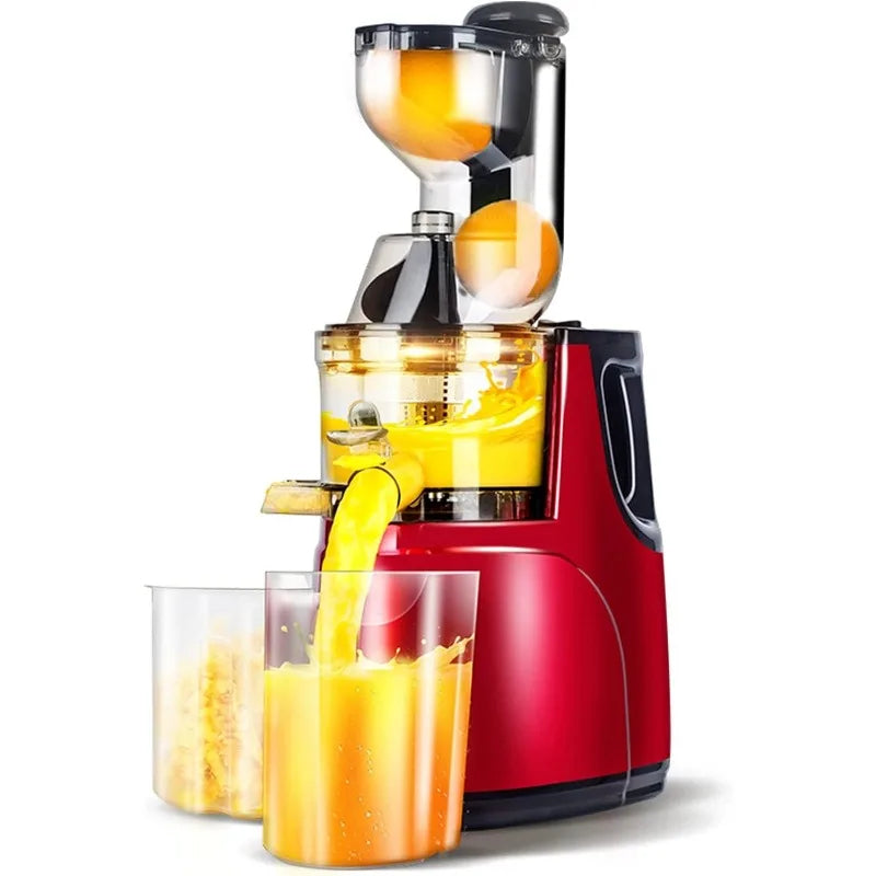Slowjuicer met koude persing | 5-inch brede vulopening & hoge sapopbrengst