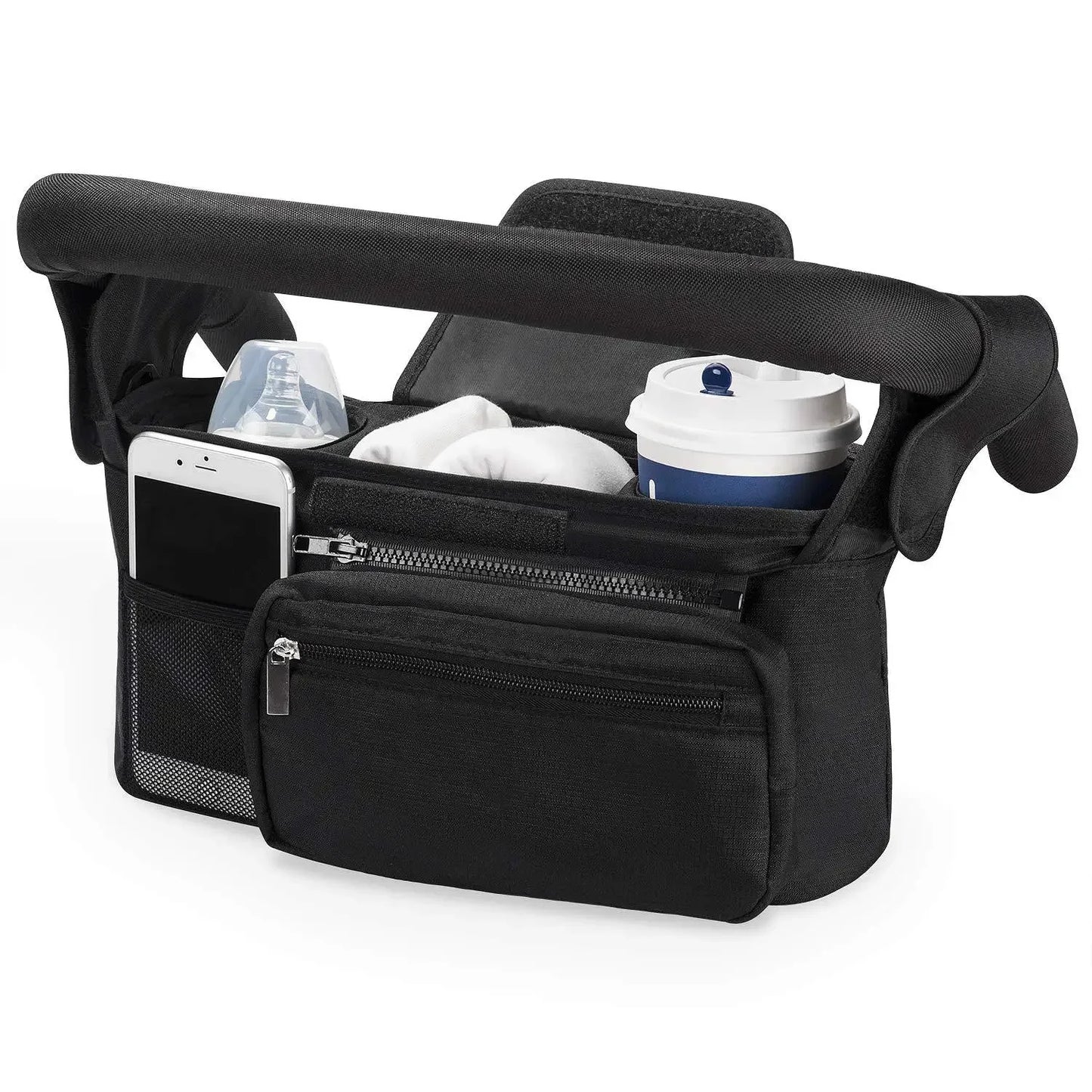 Universal Stroller Organizer & Parent Caddy | Insulated Holders & Grab-and-Go Wristlet