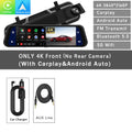 12" 4K Spiegel Dashcam | Voor- & Achterzicht Dual View met Supercondensator