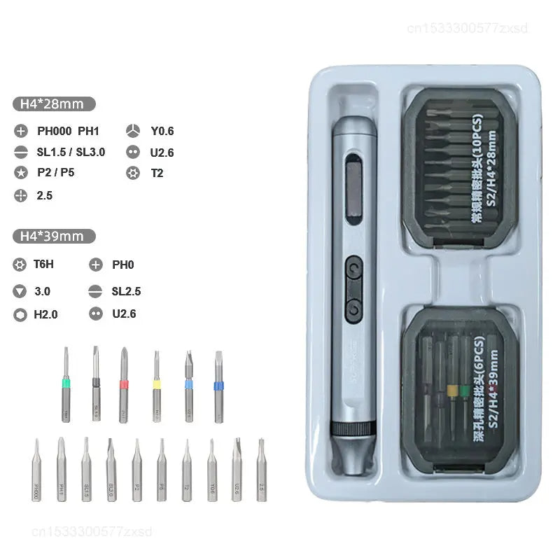 48-in-1 Elektrische Precisie Schroevendraaier Set | 170 RPM Magnetische Reparatie Kit