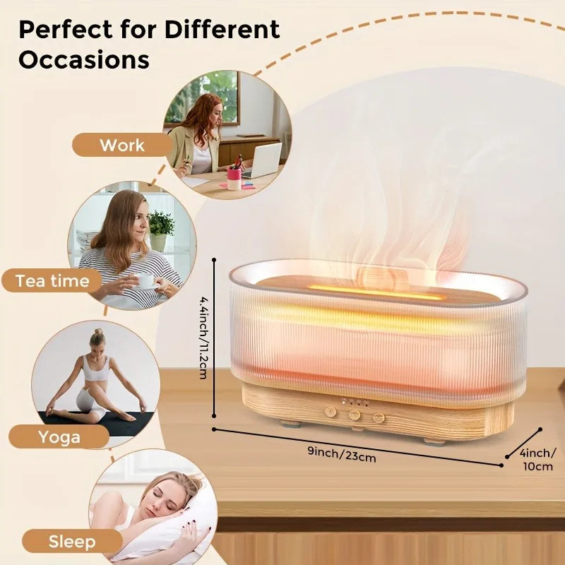 300 ml Lucht Vlam Luchtbevochtiger | Realistisch Vuur Effect Aroma Diffuser