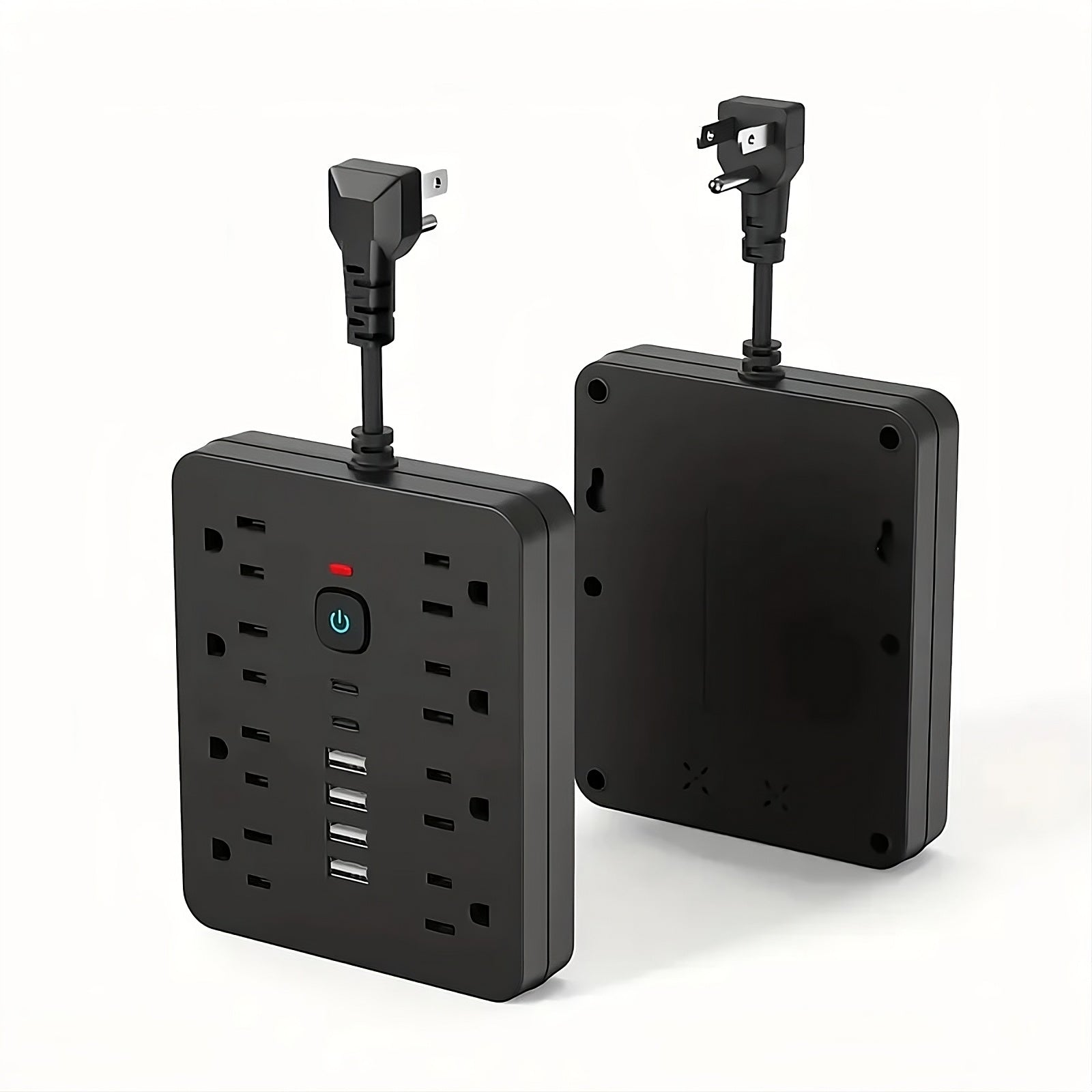14-in-1 Slimme Stekkerdoos en Overspanningsbeveiliging | Platte Stekker en USB-C Snel opladen
