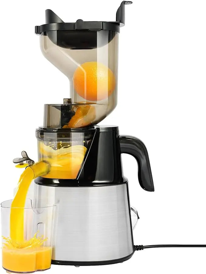 Slowjuicer met koude persing | 5-inch brede vulopening & hoge sapopbrengst