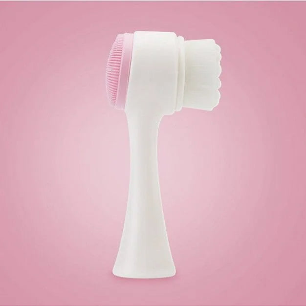 2-in-1 Dubbelzijdige Siliconen Gezichtsborstel | Handmatige Reiniger & Masker Applicator
