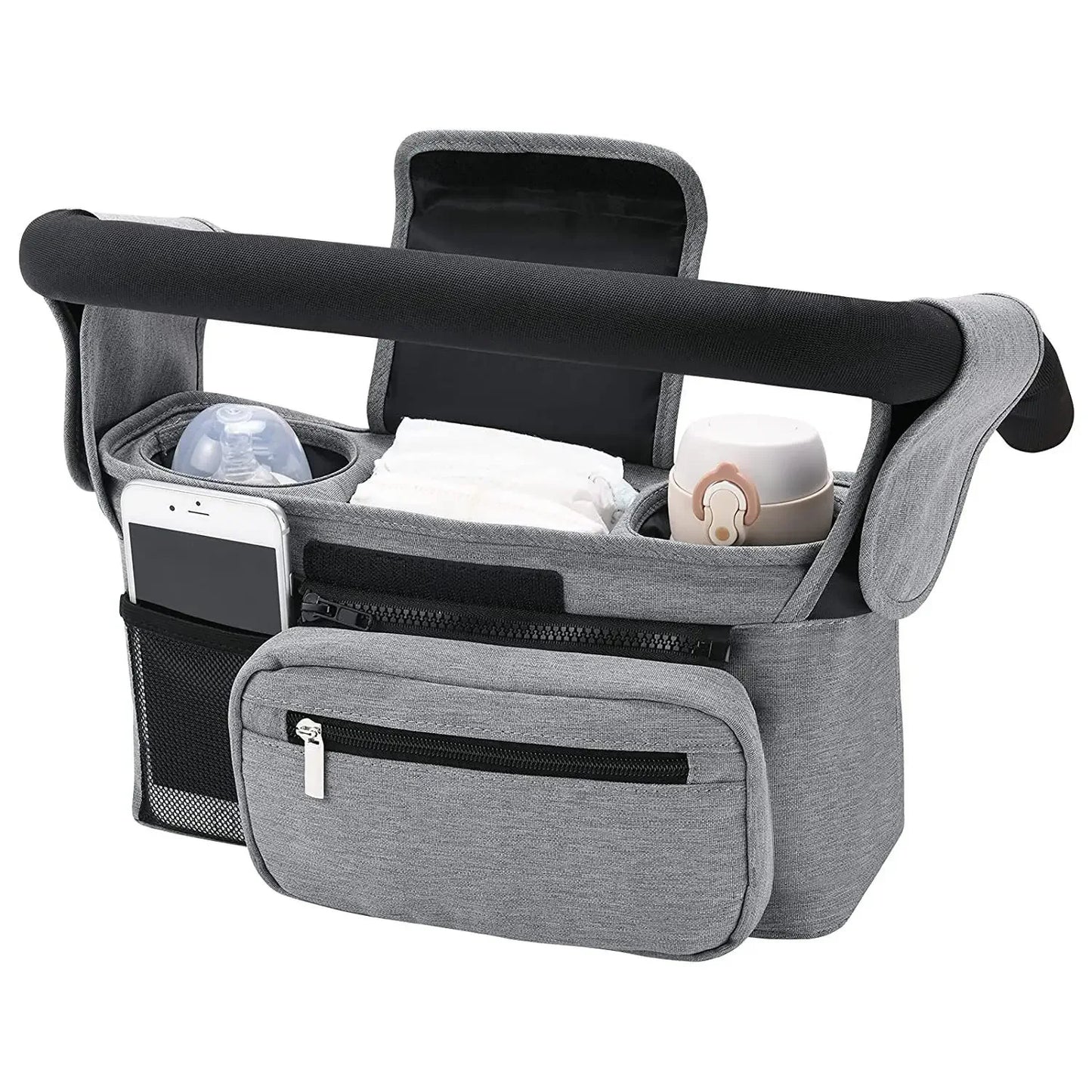 Universal Stroller Organizer & Parent Caddy | Insulated Holders & Grab-and-Go Wristlet