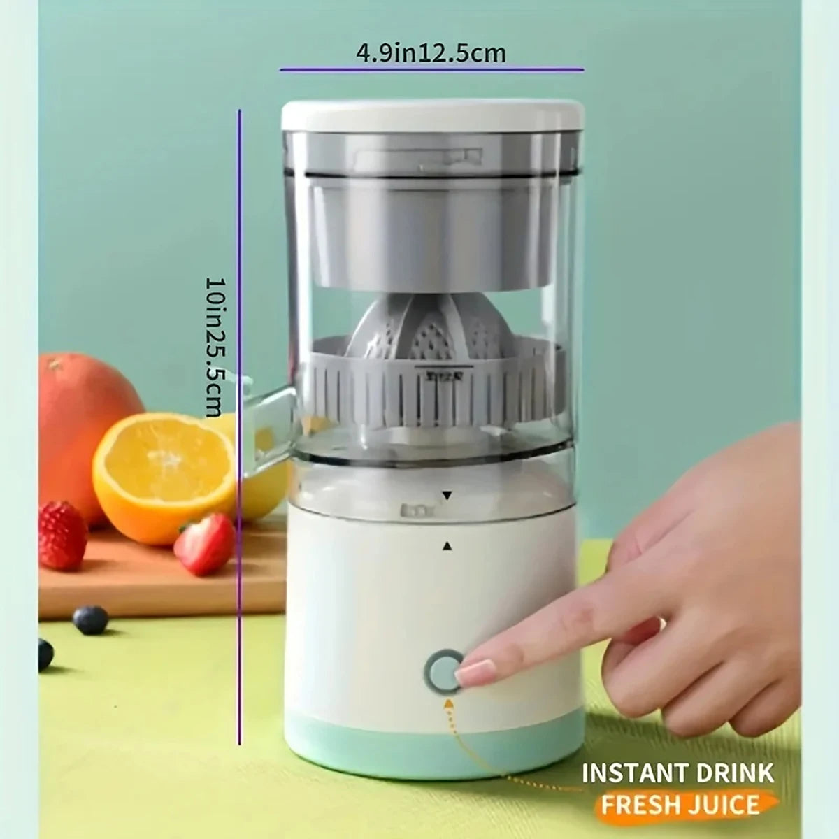 Draadloze automatische citruspers | USB-C oplaadbare slowjuicer